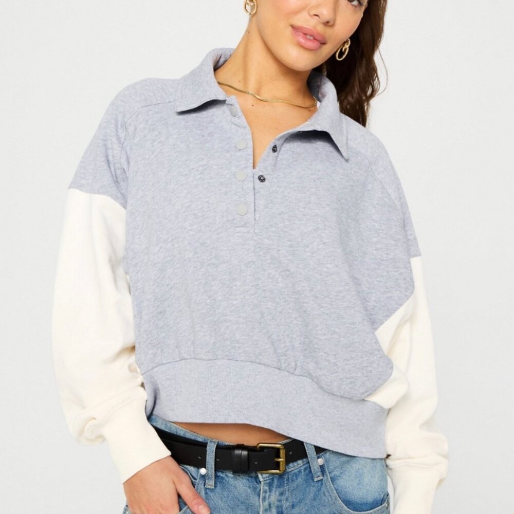 Fabletics Year round Terry Snap Front Sweater - Picture 3 of 9